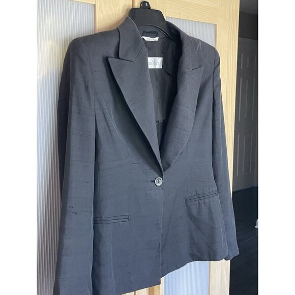 MAX MARA Womens Blazer Size 6 Black Lined Short Classic Jacket Career Designer - Picture 2 of 6